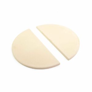 half moon deflector plates 38 cm set a 2 stuks 23 inch kamado