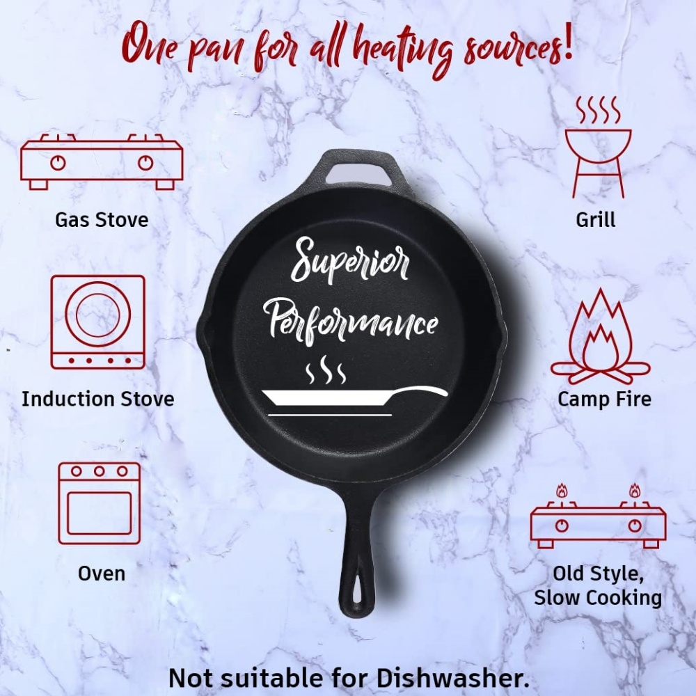 Gietijzeren Pan 25,5 cm - Afbeelding 3